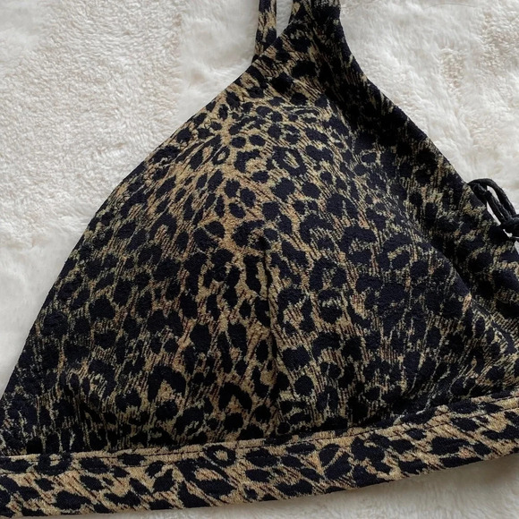 New! Free People Thrills Animal wayward triangle string bikini top 14781 - Picture 7 of 11